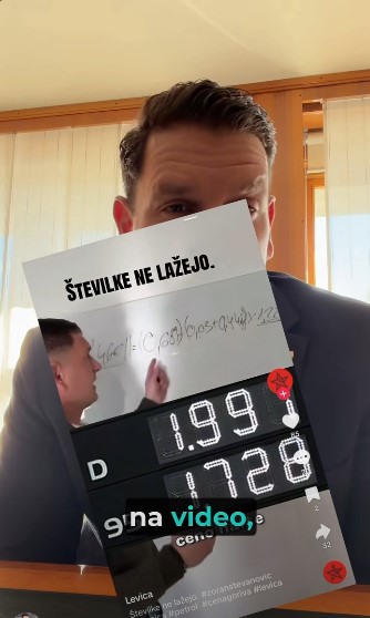 (VIDEO) “Jasnovidnost pač” – Zoran Stevanović pojasnil svoj model izračuna predvolilne in povolilne cene goriva